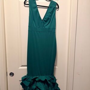 Elegant Teal Sleeveless Dress